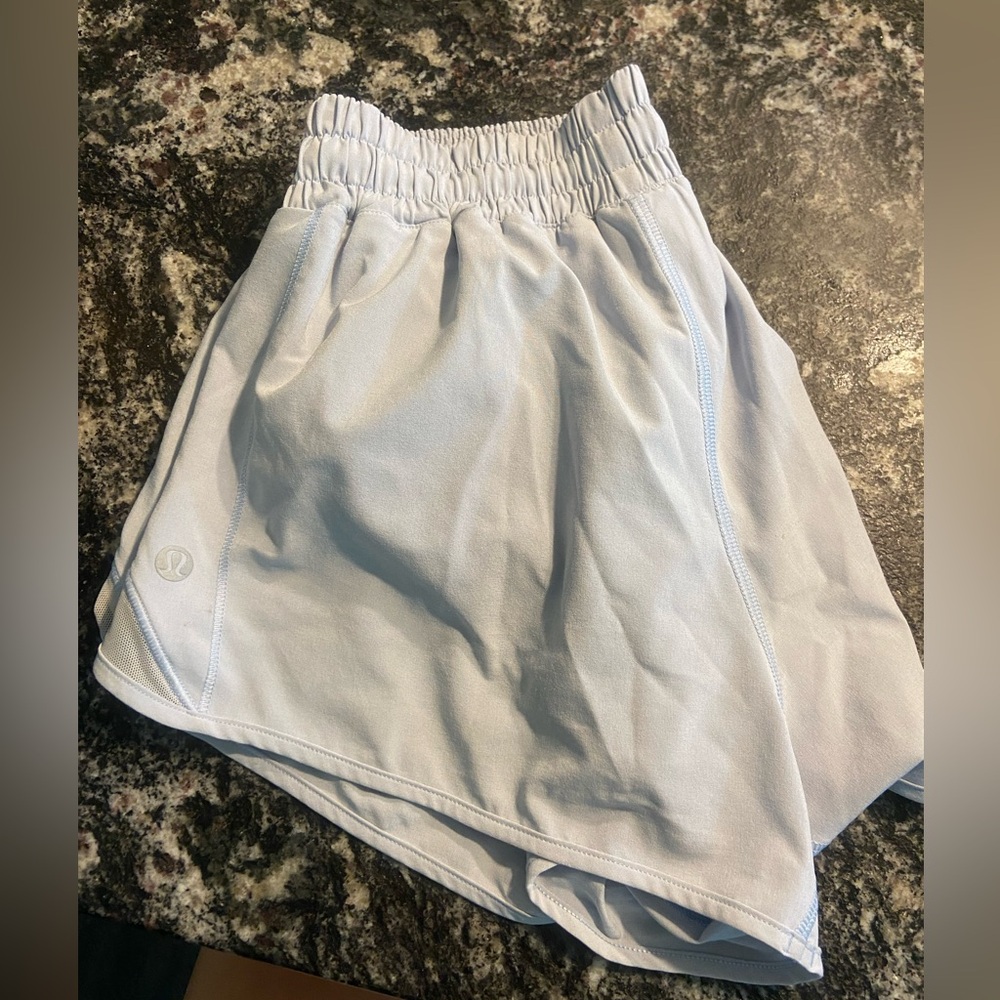 Lululemon light blue Hotty Hot shorts, 2.5”